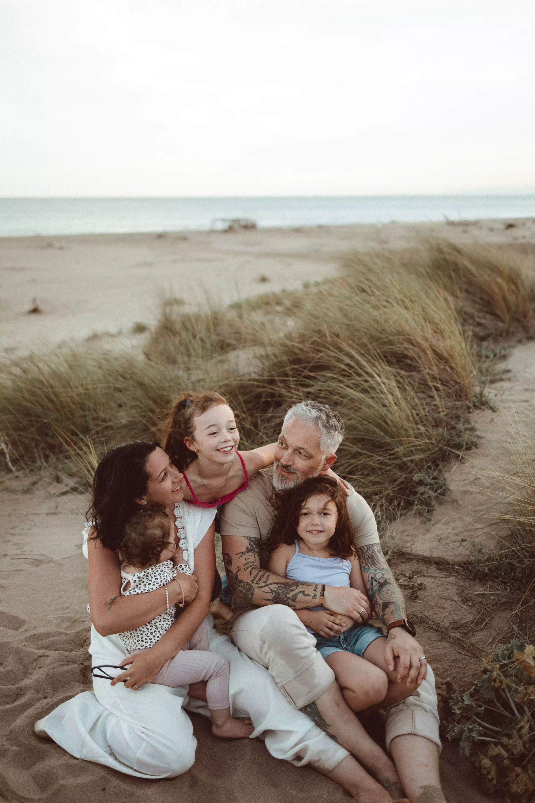 Famille à la plage sérignan