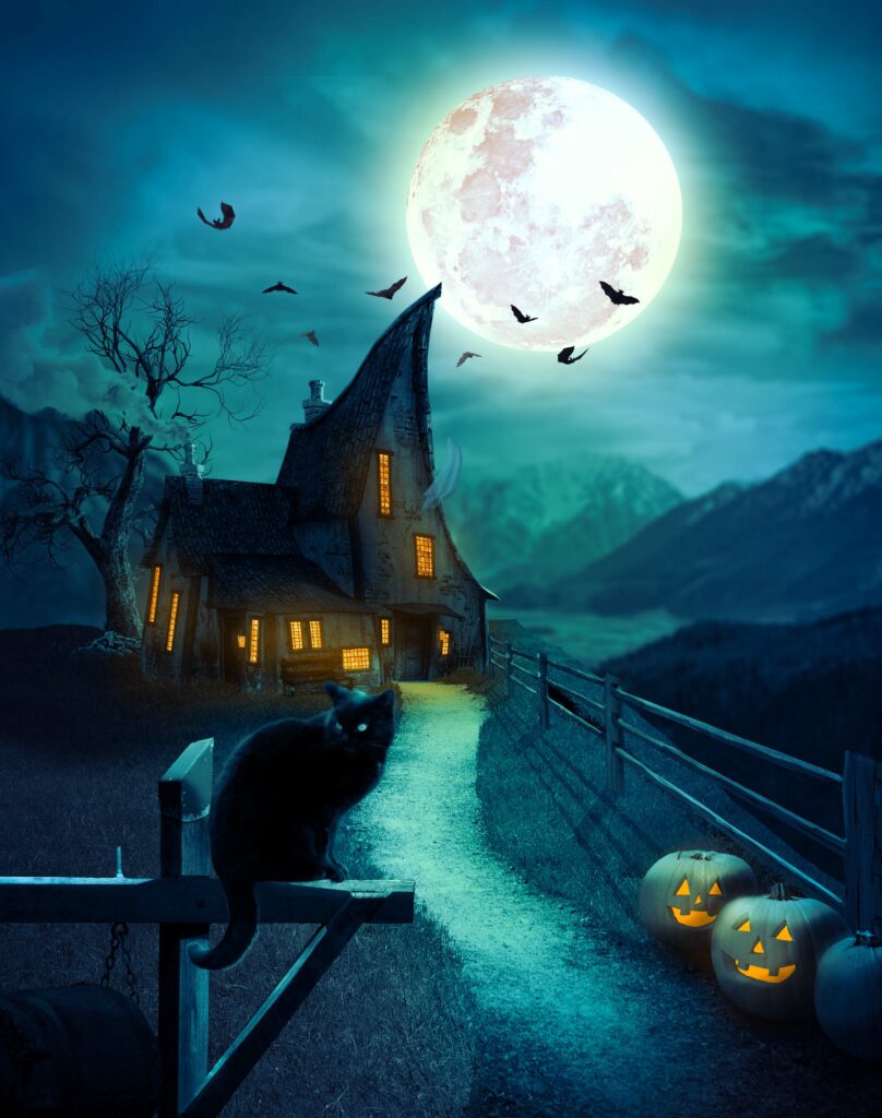 Photomontage maison halloween